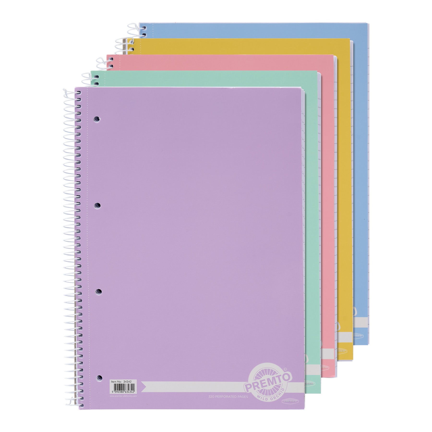 Oxford Campus Pastel A4 Wirebound Notebook Pack of 3