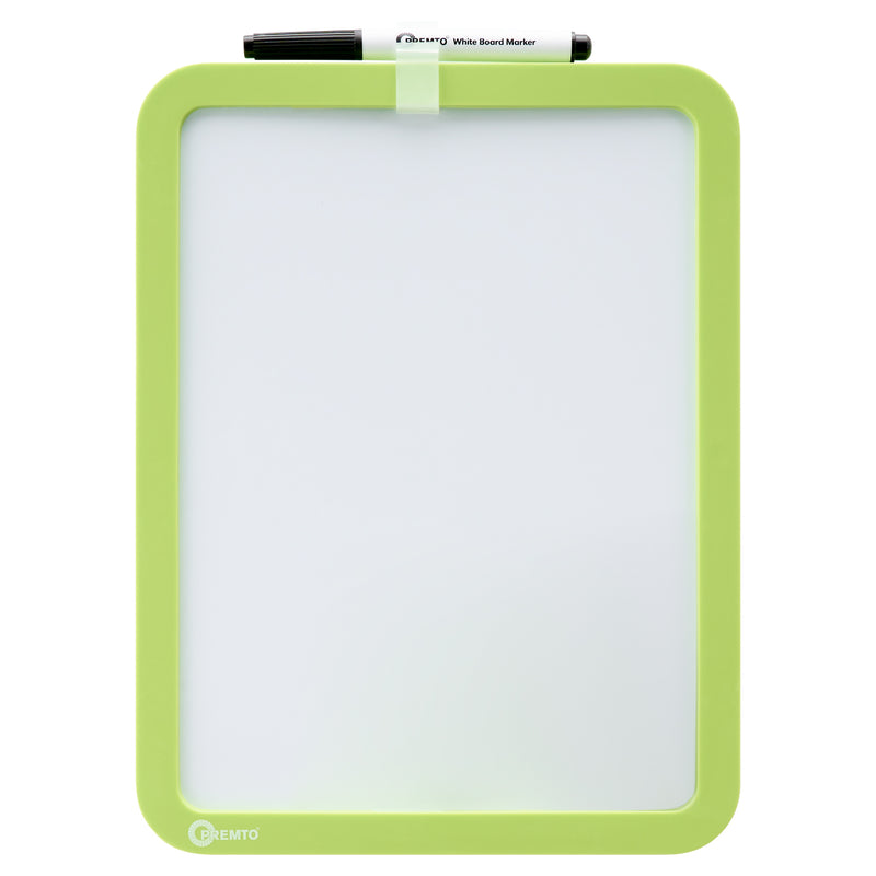 Premto Magnetic White Board With Dry Wipe Marker - Caterpillar Green - 285x215mm