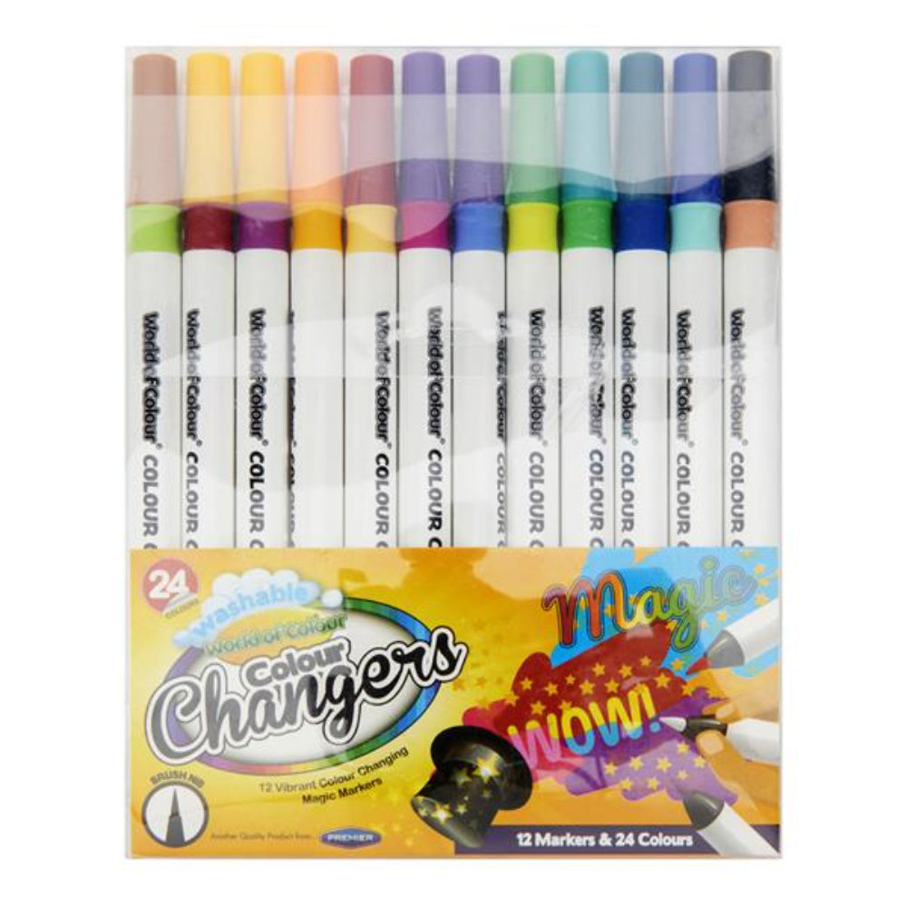 World of Colour Washable Colour Changing Magic Markers Pack of
