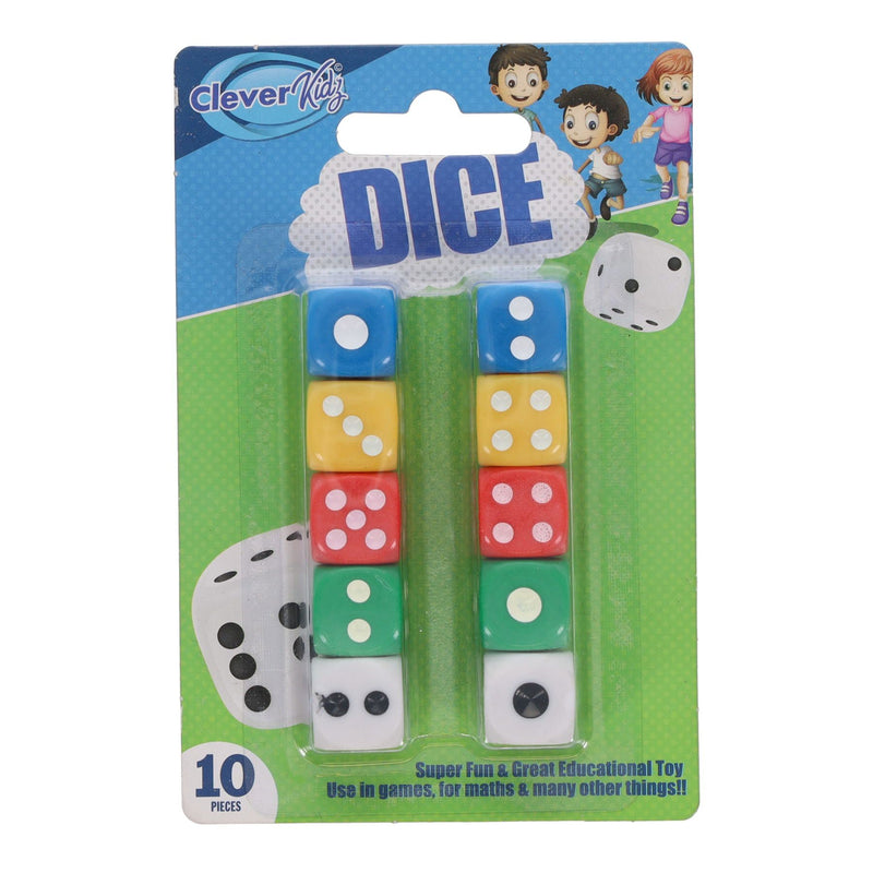 Clever Kidz Dice 5 Assorted - Pack of 10