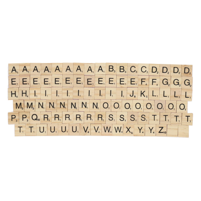 Clever Kidz Wooden Letter Tiles - Pack of 100