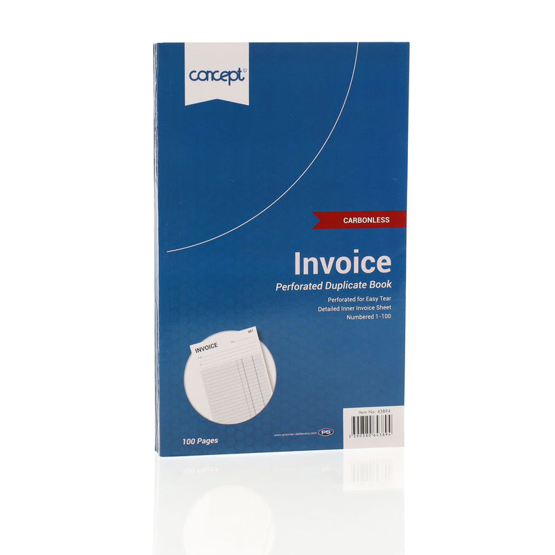 Concept 8X5 Carbonless Invoice Duplicate Book - 100 Pages