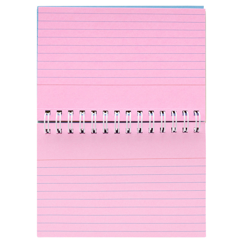 Concept 5x3 Spiral Ruled Index Cards - Colour - 50 Cards