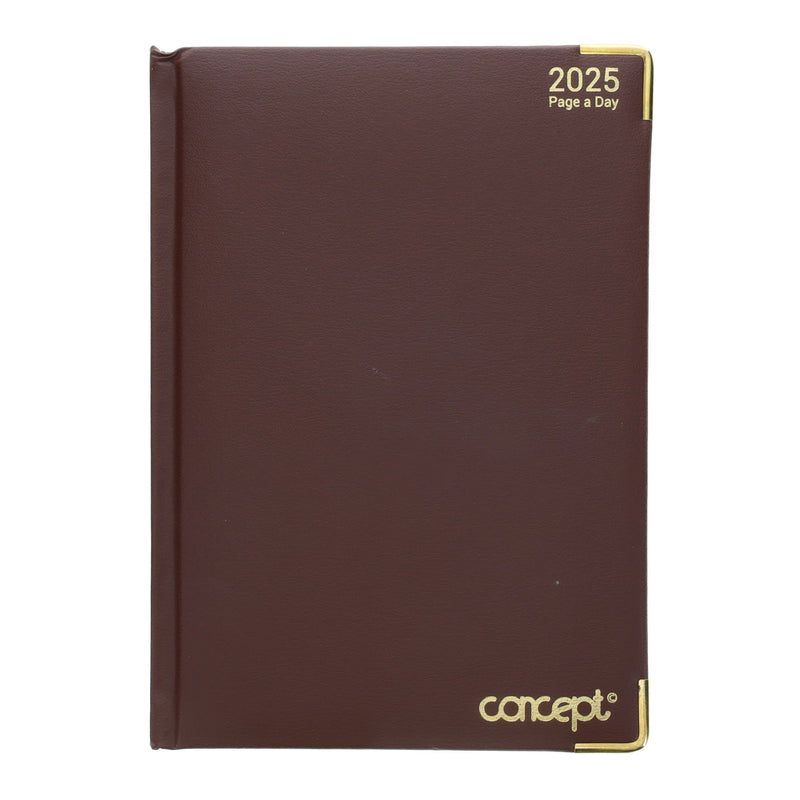 Concept A5 2025 Page A Day Diary - Brown