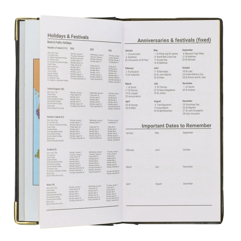 Concept 2025 Week To View Executive Slim Diary Bright - Yellow