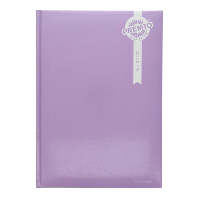 Premto Pastel 2025 A4 Page A Day Diary - Wild Orchid