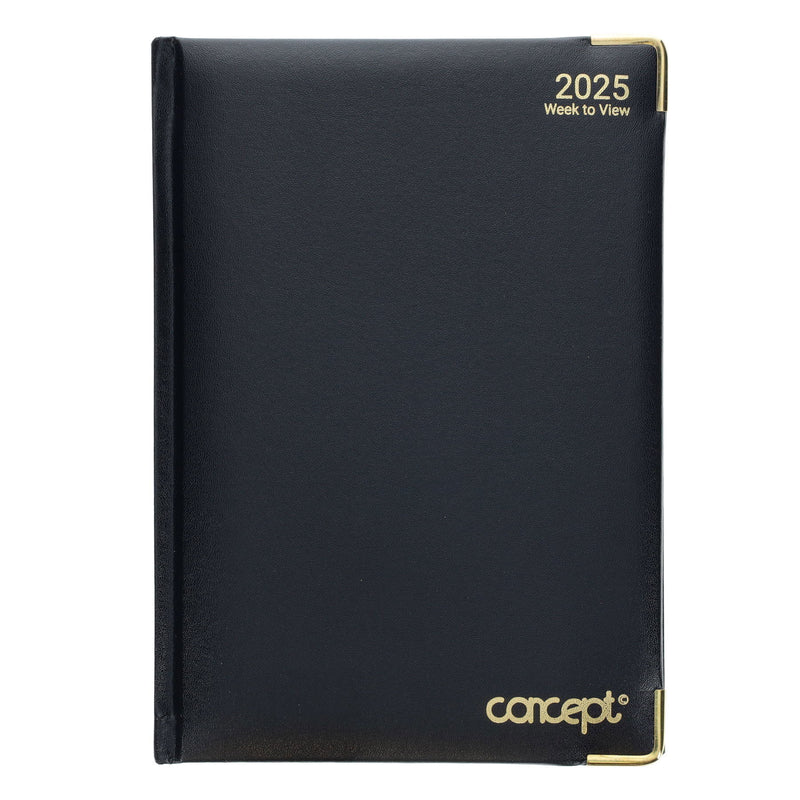 Concept 2025 A5 Week To View Diary - Black