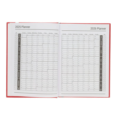 Premto A5 Week To View Academic Diary 2025-2026 - Caterpillar Green