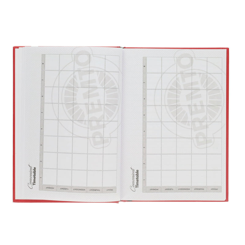 Premto A5 Week To View Academic Diary 2025-2026 - Ketchup Red