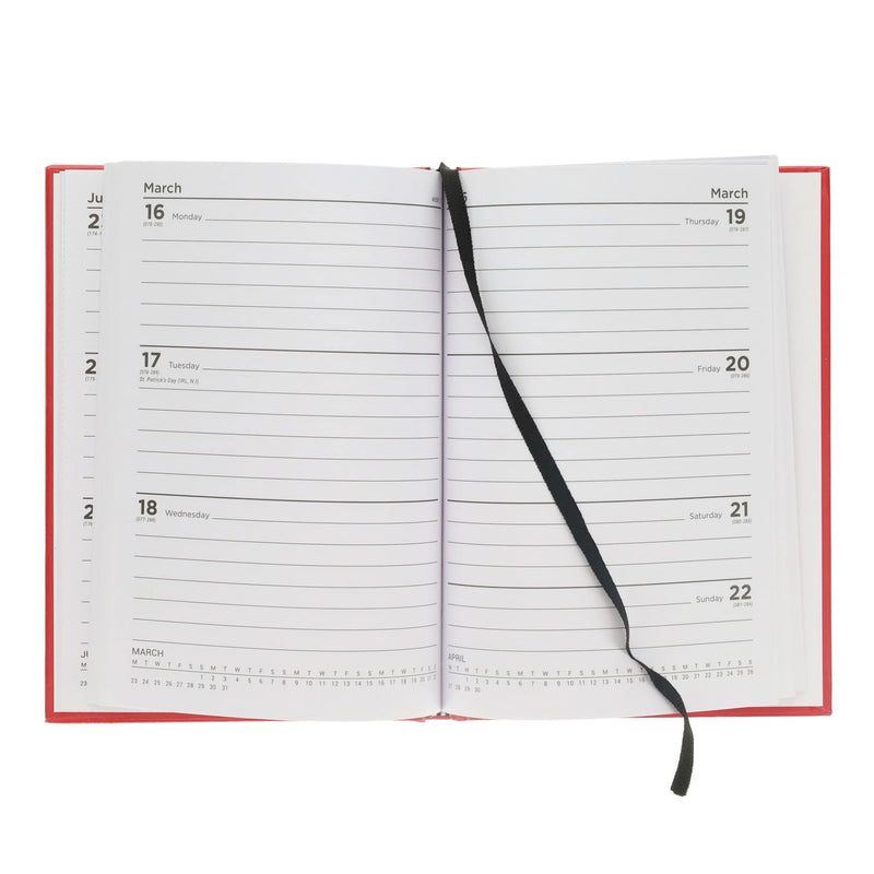 Premto A5 Week To View Academic Diary 2025-2026 - Printer Blue