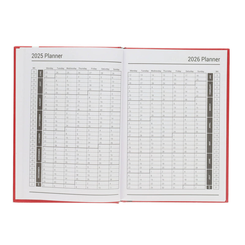Premto A5 Week To View Academic Diary 2025-2026 - Printer Blue