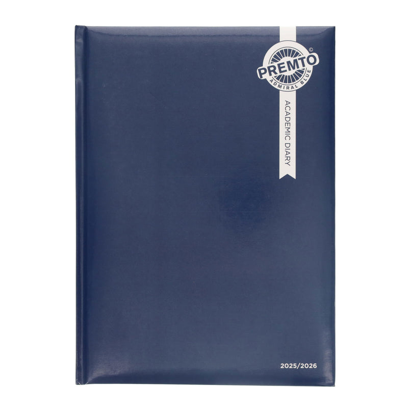 Premto A4 Page A Day Academic Diary 2025-2026 - Admiral Blue