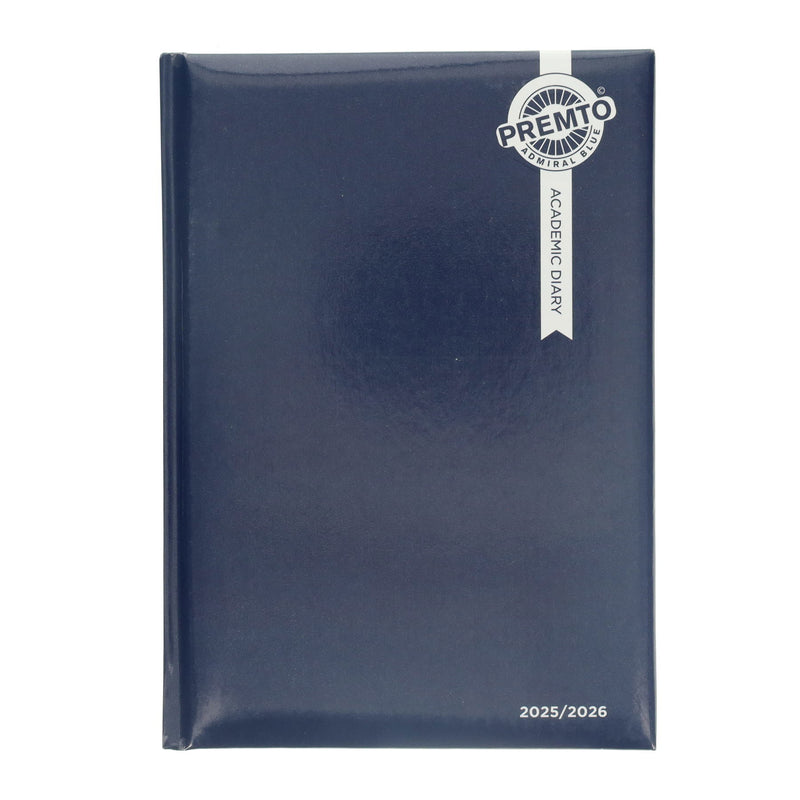 Premto A5 Page A Day Academic Diary 2025-2026 - Admiral Blue