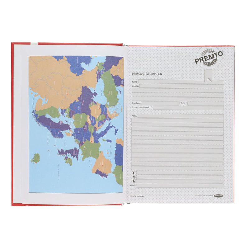 Premto A5 Page A Day Academic Diary 2025-2026 - Caterpillar Green