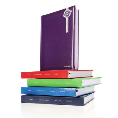 Premto A5 Page A Day Academic Diary 2025-2026 - Caterpillar Green