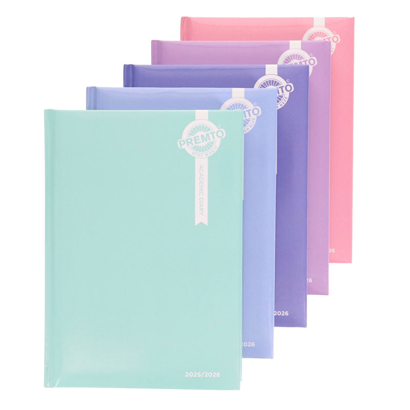 Premto Pastel A5 Page A Day Academic Diary 2025-2026 - Mint Magic