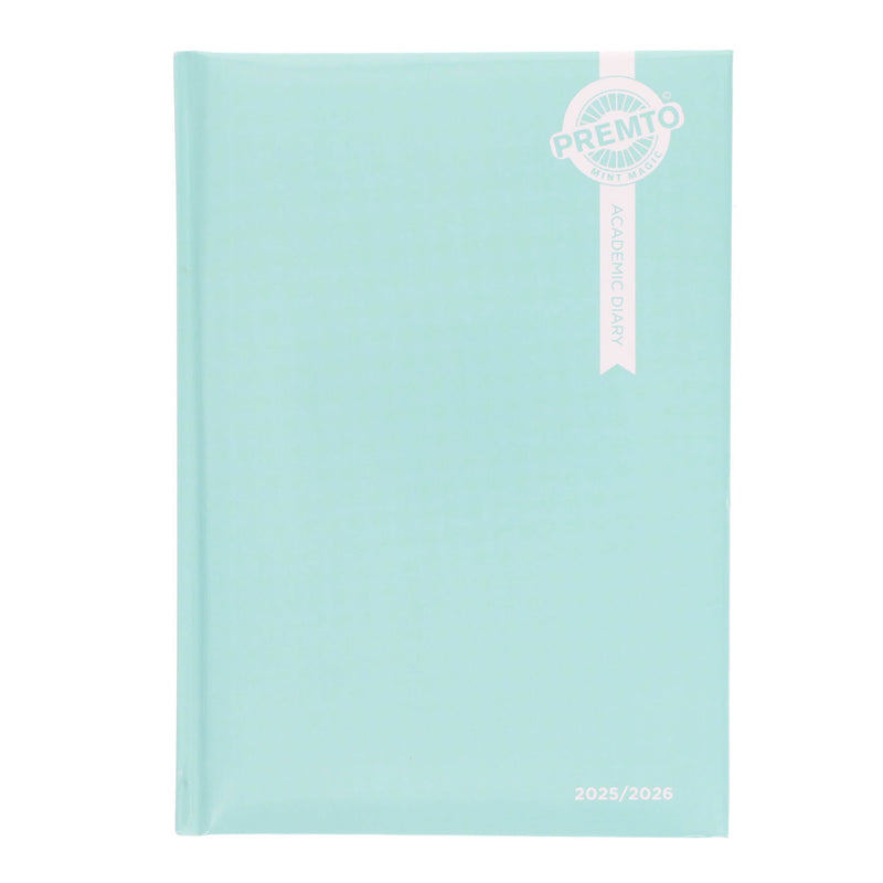 Premto Pastel A5 Page A Day Academic Diary 2025-2026 - Mint Magic