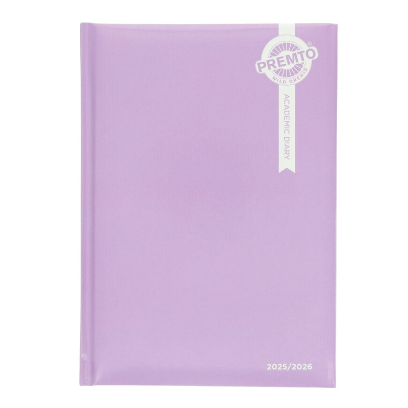 Premto Pastel A5 Page A Day Academic Diary 2025-2026 - Wild Orchid