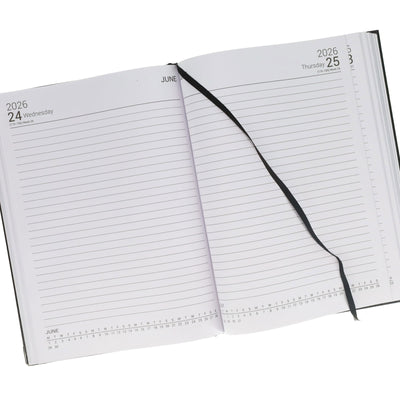 Concept 2026 A4 Diary Page A Day - Black