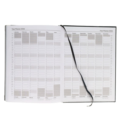 Concept 2026 A4 Diary Page A Day - Black