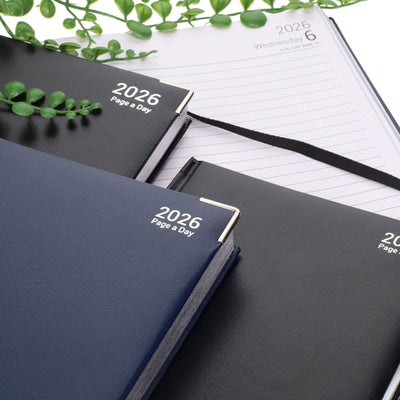 Concept 2026 A4 Diary Page A Day - Black