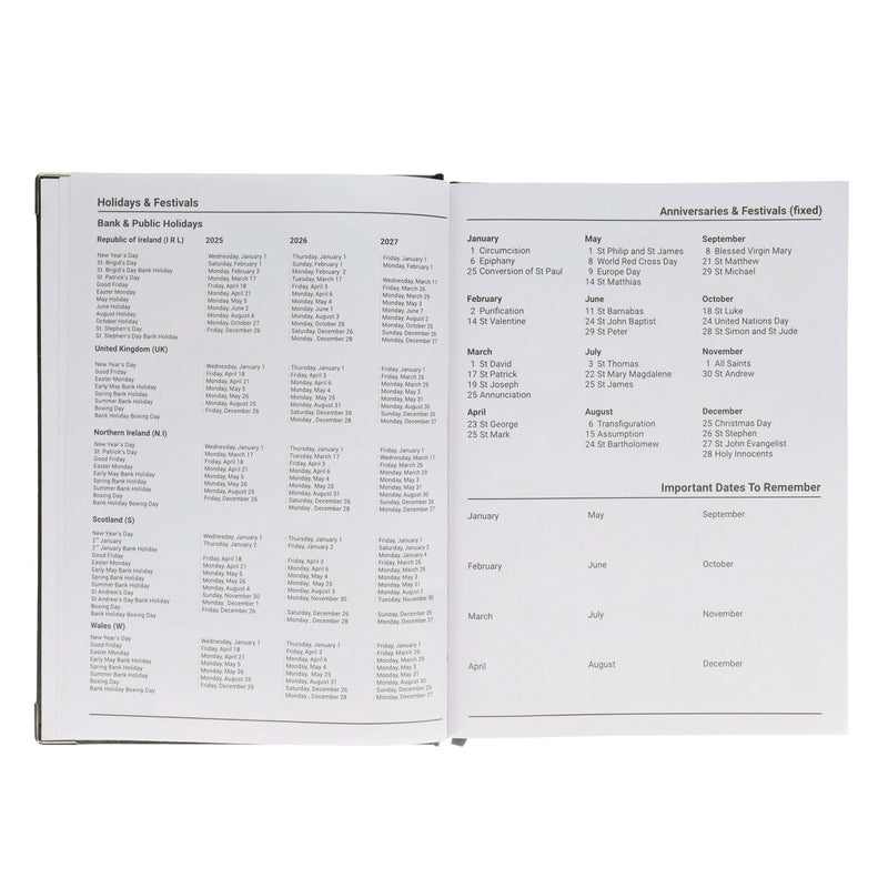 Concept 2026 A4 Diary Page A Day - Navy