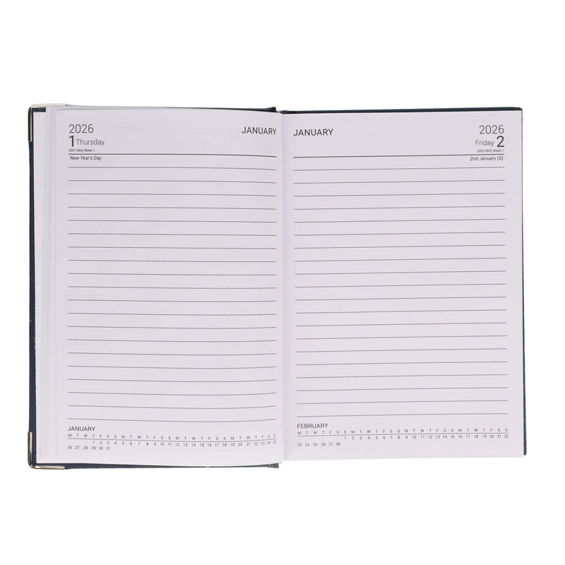 Concept 2026 A5 Diary Page A Day - Black