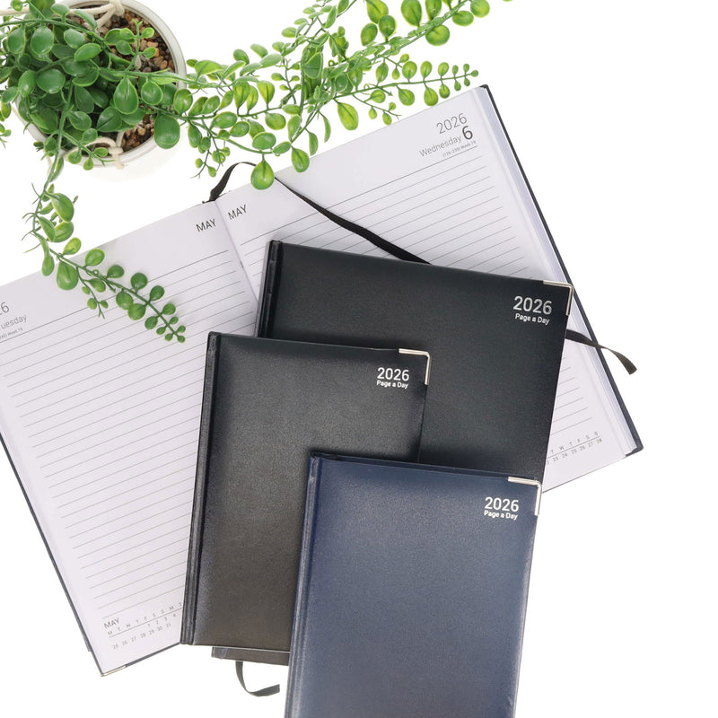 Concept 2026 A5 Diary Page A Day - Black