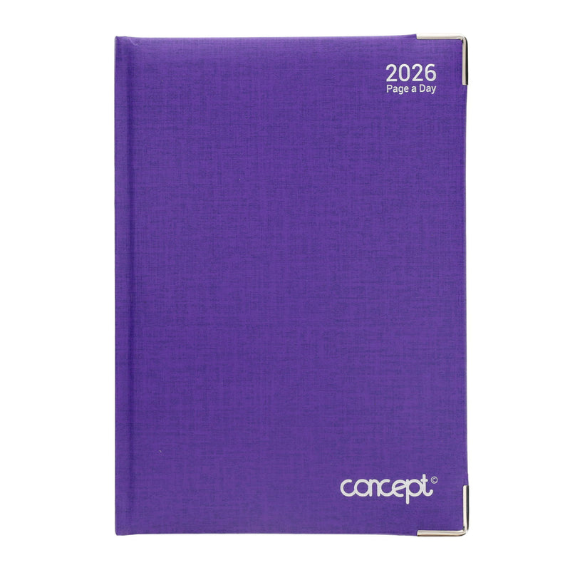 Concept A5 2026 Page A Day Diary - Purple