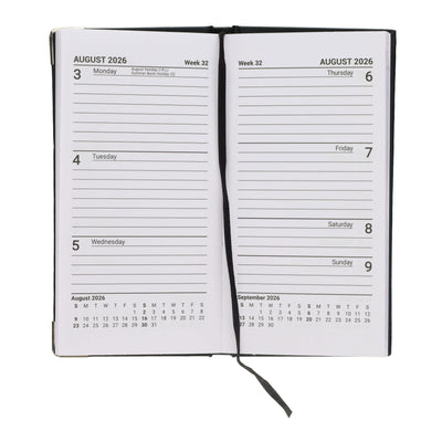 Concept Executive Slim Diary 2026 Week To View - Black