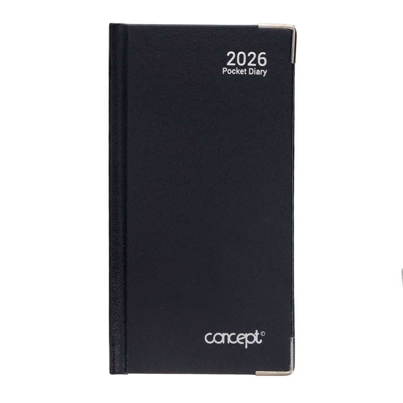 Concept Executive Slim Diary 2026 Week To View - Black