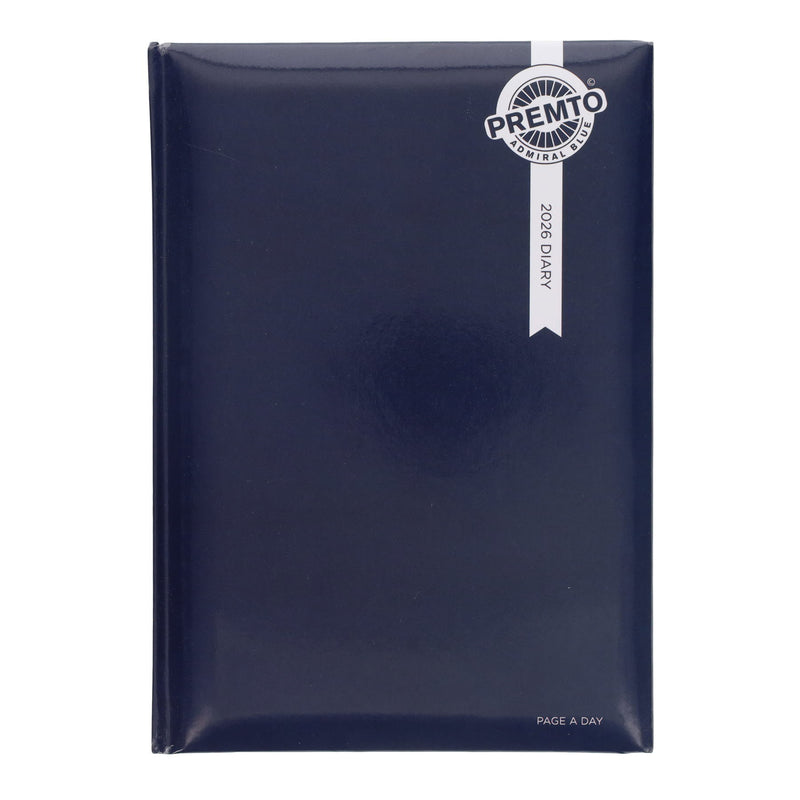 Premto 2026 A5 Page A Day Diary - Admiral Blue