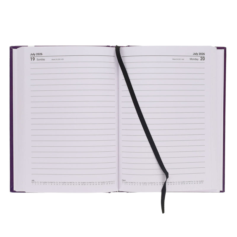 Premto 2026 A5 Page A Day Diary - Grape Juice