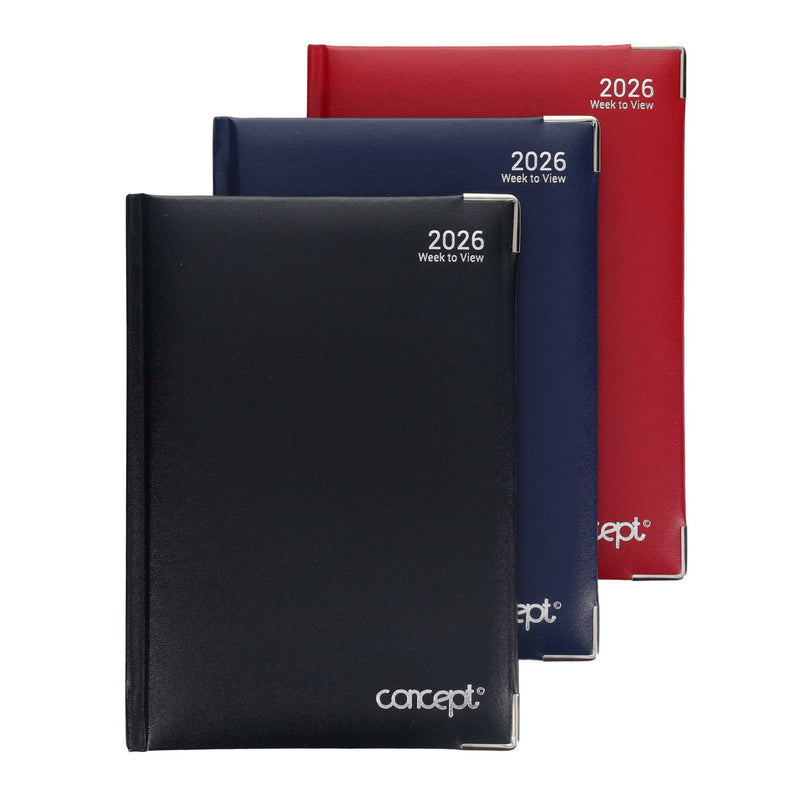 Concept A5 2026 Week To View Diary - Navy