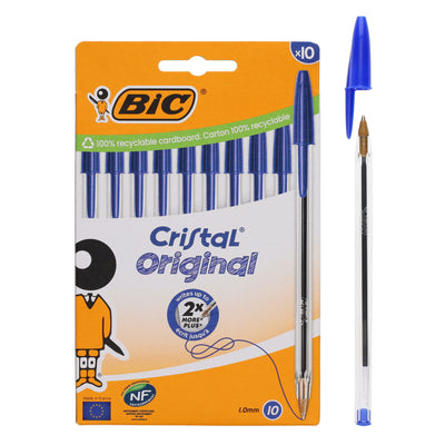 BIC Original Cristal Ballpoint Pens - Pack of 10 - Blue