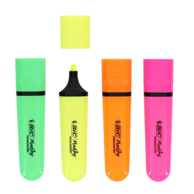 BIC Flat Highlighter - Neon - Pack of 5