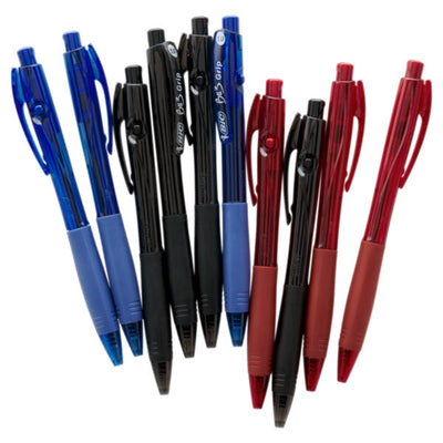 BIC Comfort Grip BU3 Ballpoint Pens Assorted - Pack of 10