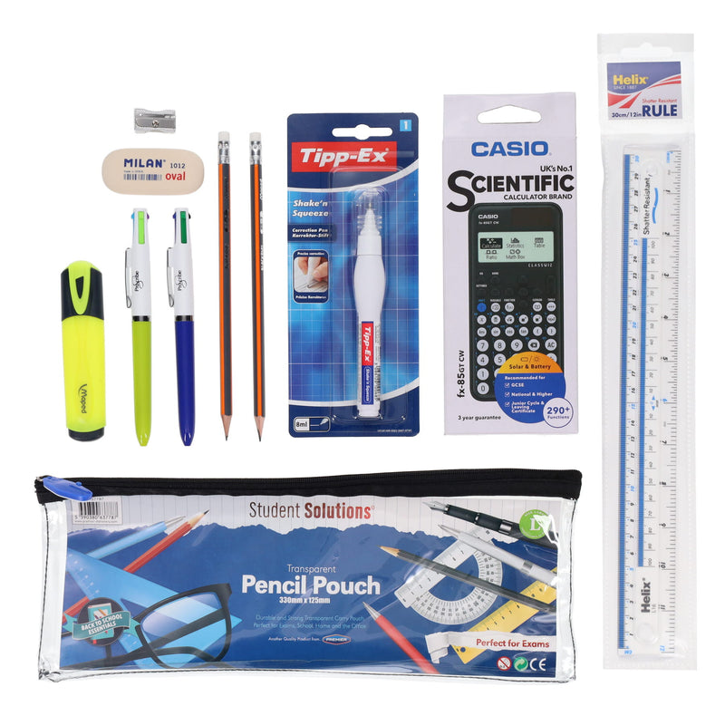 Stationery Multipack | Transparent Pencil Case 330x125mm - Option 2