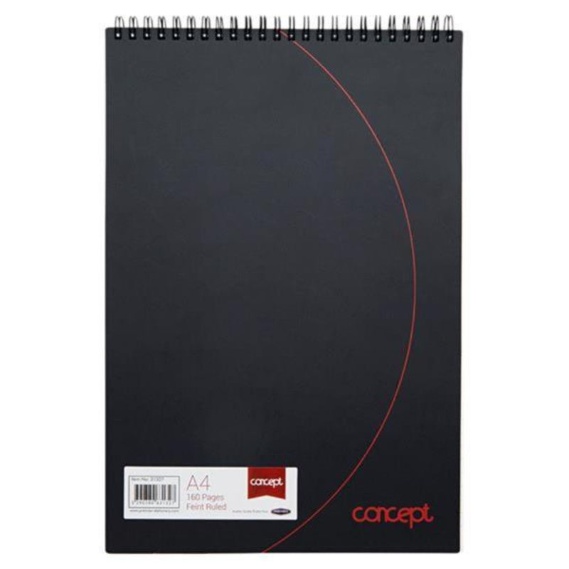 Concept A4 Durable Cover Spiral Refill Pad - 160 Pages