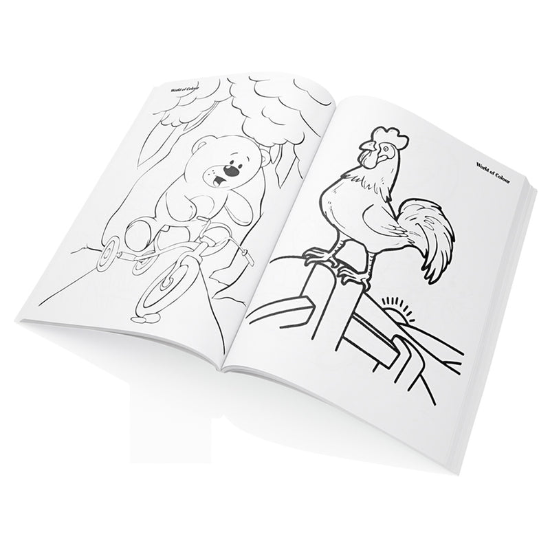 World of Colour A4 Perforated Colour Me Colouring Book - 96 Pages - Back to Nature