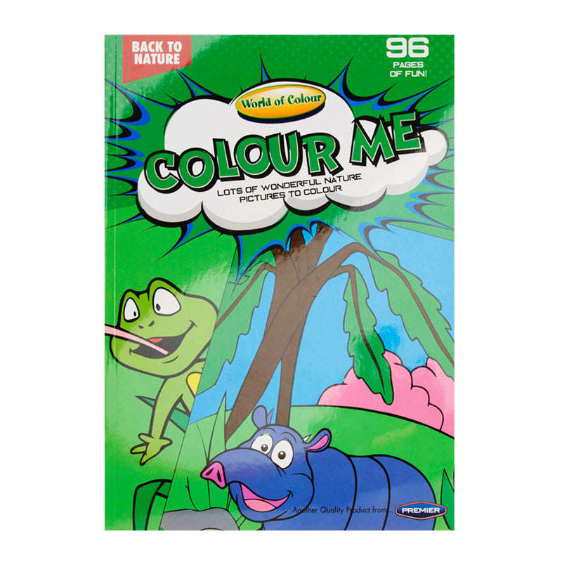 World of Colour A4 Perforated Colour Me Colouring Book - 96 Pages - Back to Nature