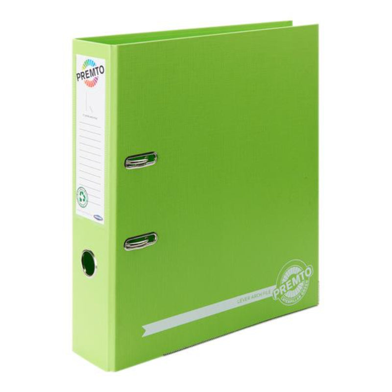 Premto A4 Lever Arch File - Caterpillar Green