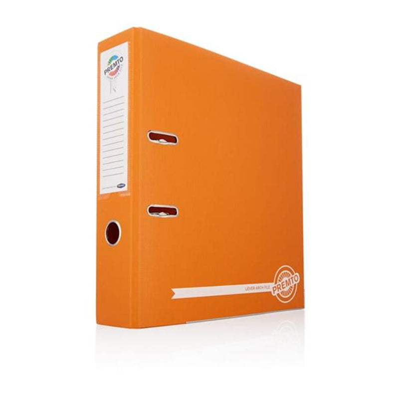 Premto A4 Lever Arch File - Neon Orange