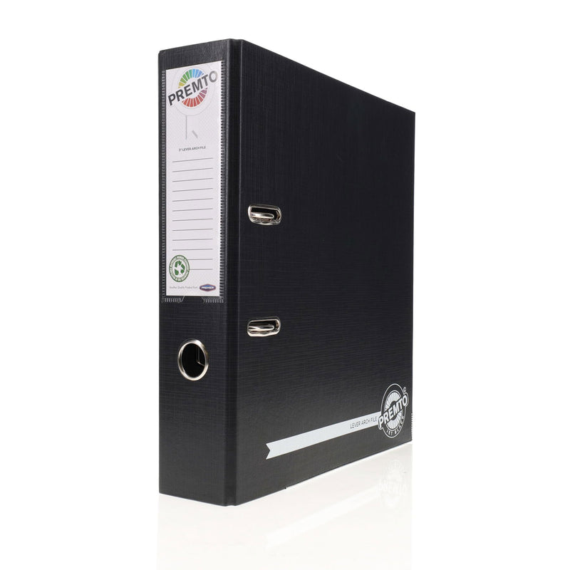 Premto A4 Lever Arch File - Black