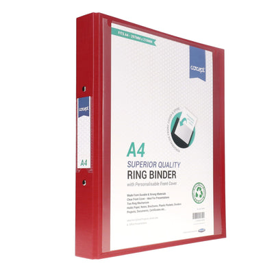 Concept A4 Presentation Ring Binder - Red