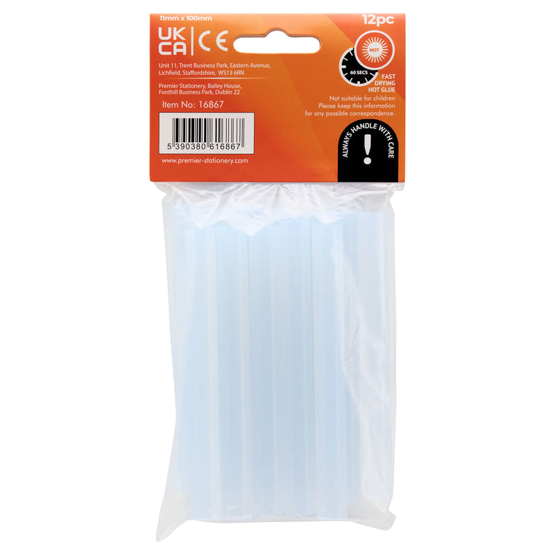 Icon Glue Gun Refills - 11mm x 100mm Large - Pack of 12