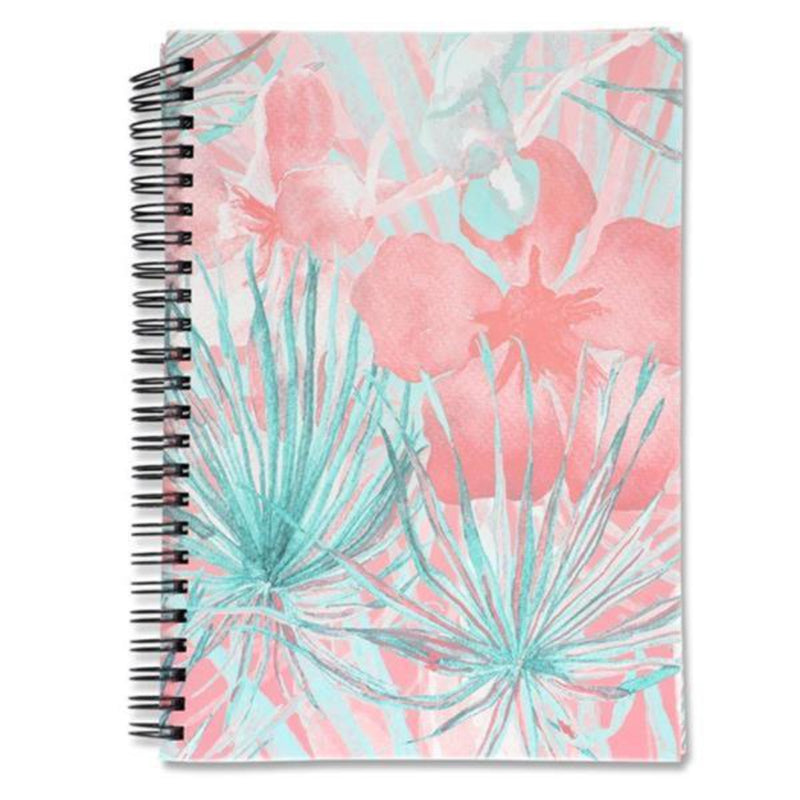 I Love Stationery A5 Spiral Notebook - 160 Pages - Pastel Palm