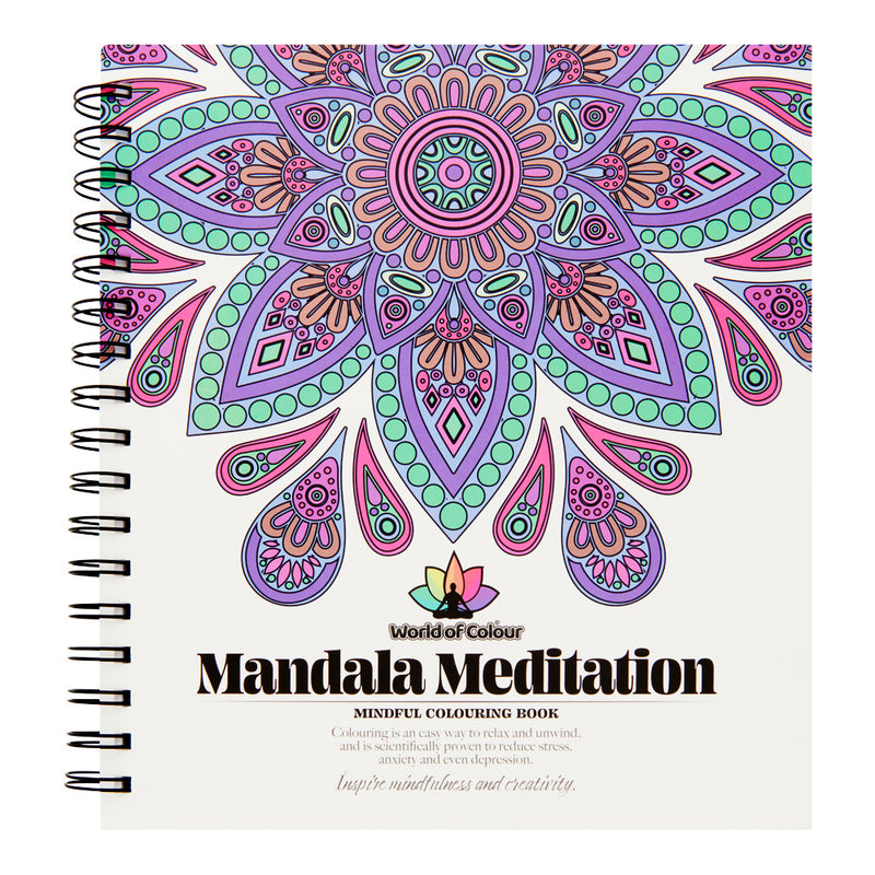 World of Colour Adult Colouring Book Mandala Meditation - 64 Designs - Series 1