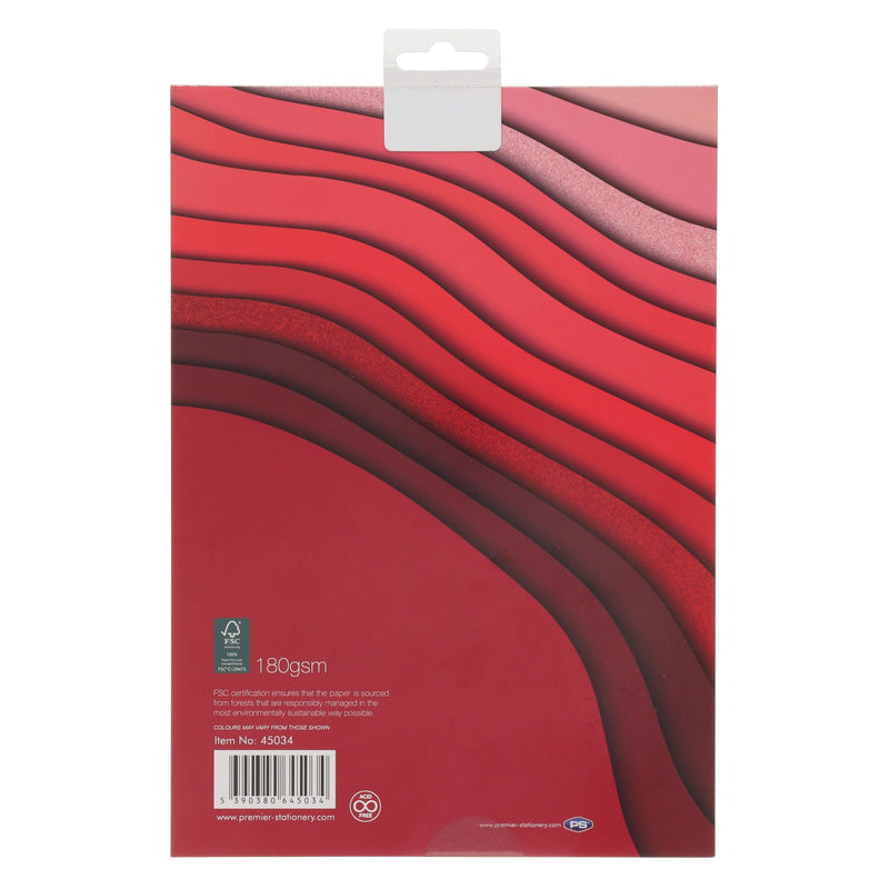 Premier Activity A4 Paper Pad - 24 Sheets - 180gsm - Shades of Red