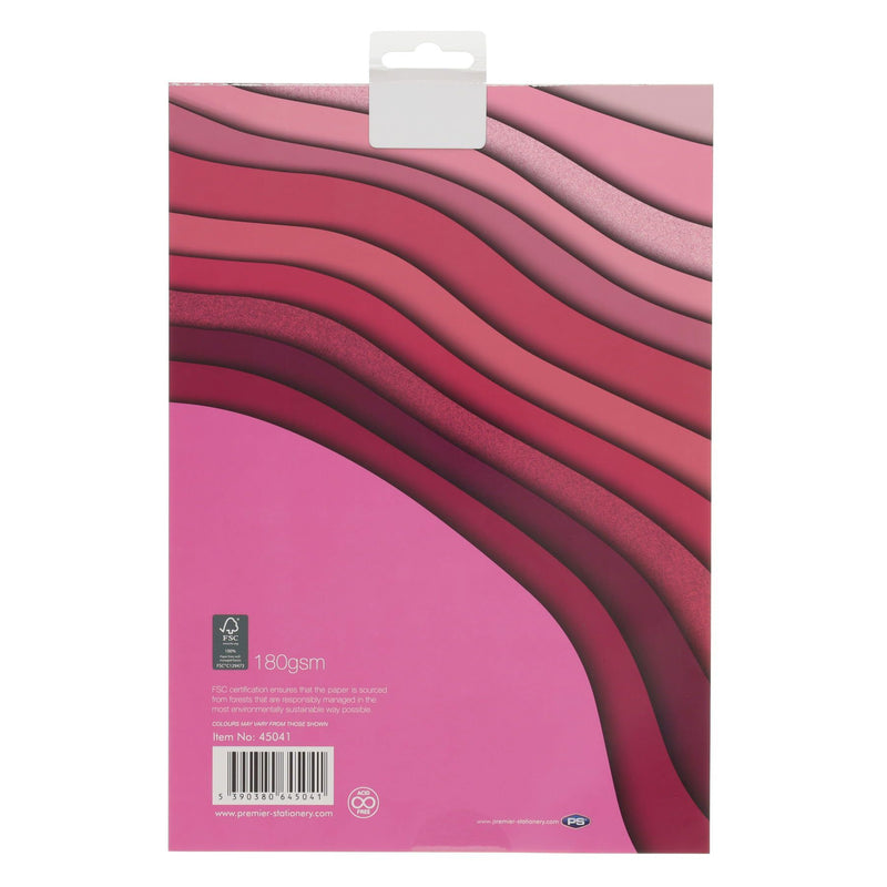 Premier Activity A4 Paper Pad - 24 Sheets - 180gsm - Shades of Pink